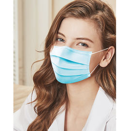 ماسک صورت یکبار مصرف آبی 25g PP پارچه بدون پارچه OEM / ODM تامین کننده
